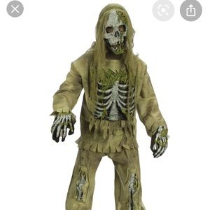 Skeleton zombie costume sz med 8-10